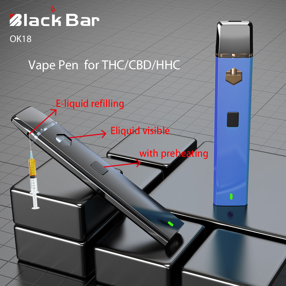 hookah shisha Slim design Vape Electric Cigarettes Puff Bar Ecig Rechargeable ok18 1ML/2ML(PREHEATING) Vape Pod Puffs OEM ODM Vape