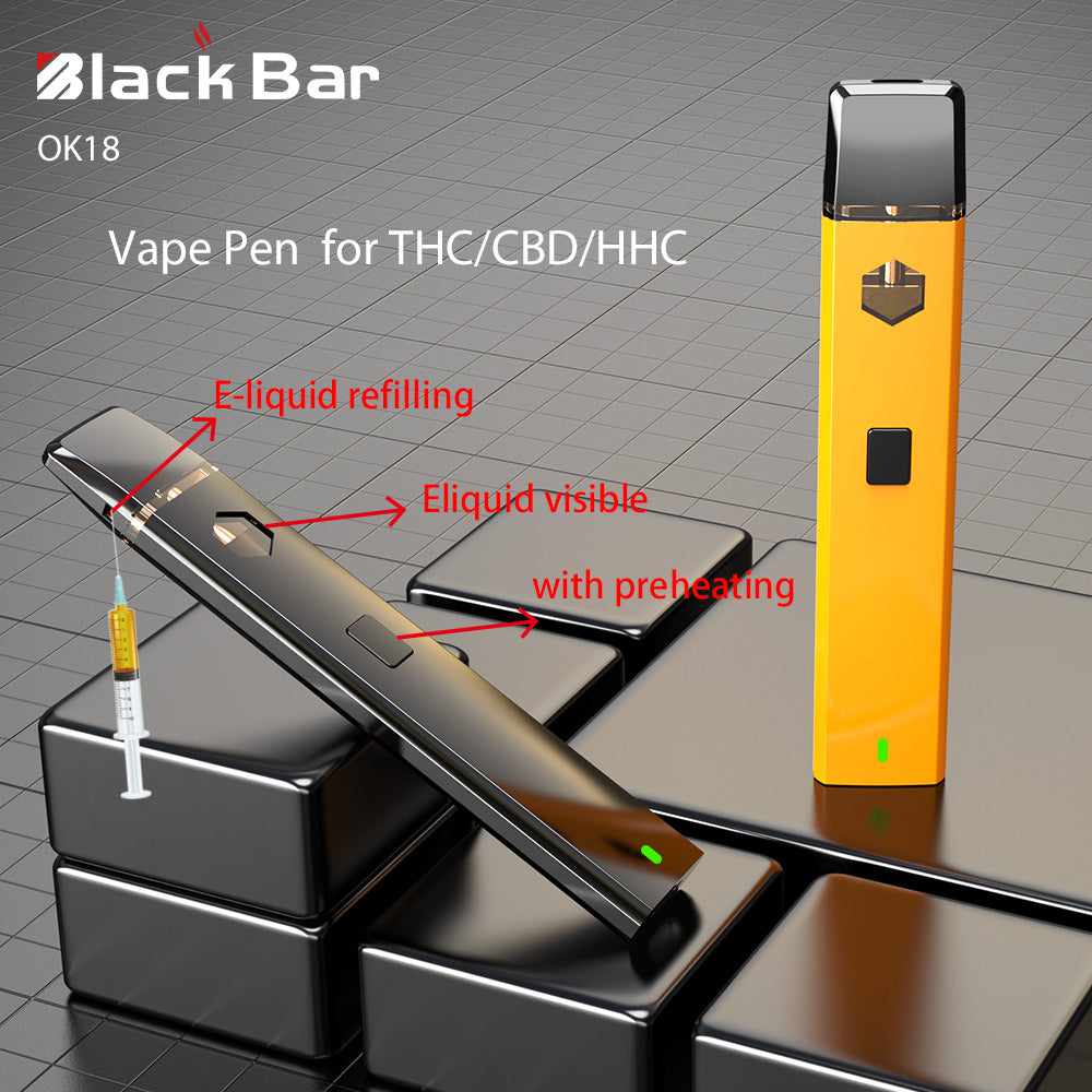 hookah shisha Slim design Vape Electric Cigarettes Puff Bar Ecig Rechargeable ok18 1ML/2ML(PREHEATING) Vape Pod Puffs OEM ODM Vape