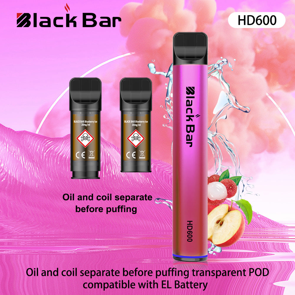 HD600Sp-Oil and coil separate before&nbsp;pung transparent POD&nbsp;compatible with EL Battery